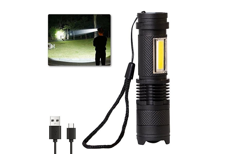 LQWELL Taschenlampe Mini Taschenlampe LED USB C Aufladbar, Zoombares Tasche günstig online kaufen
