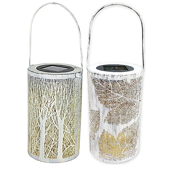 HTI-Living LED Solarleuchte Solarlaterne Blätter/Baum, 2er günstig online kaufen