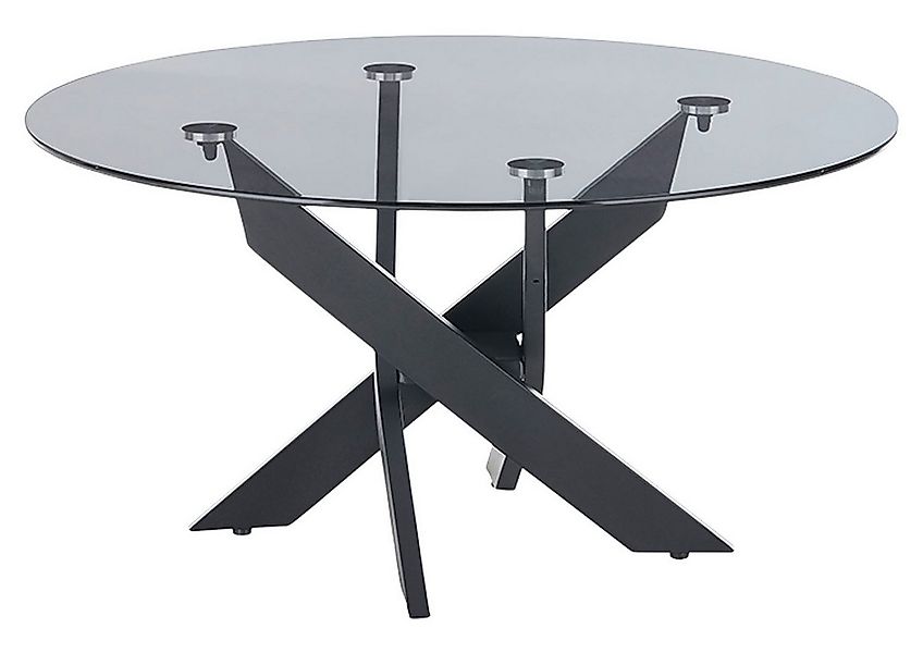 MCA furniture Couchtisch KOPENHAGEN, Ø 80 x H 45 cm, Transparent, Schwarz, günstig online kaufen