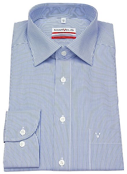 MARVELIS Businesshemd Modern Fit leicht tailliert bügelfrei Kentkragen günstig online kaufen