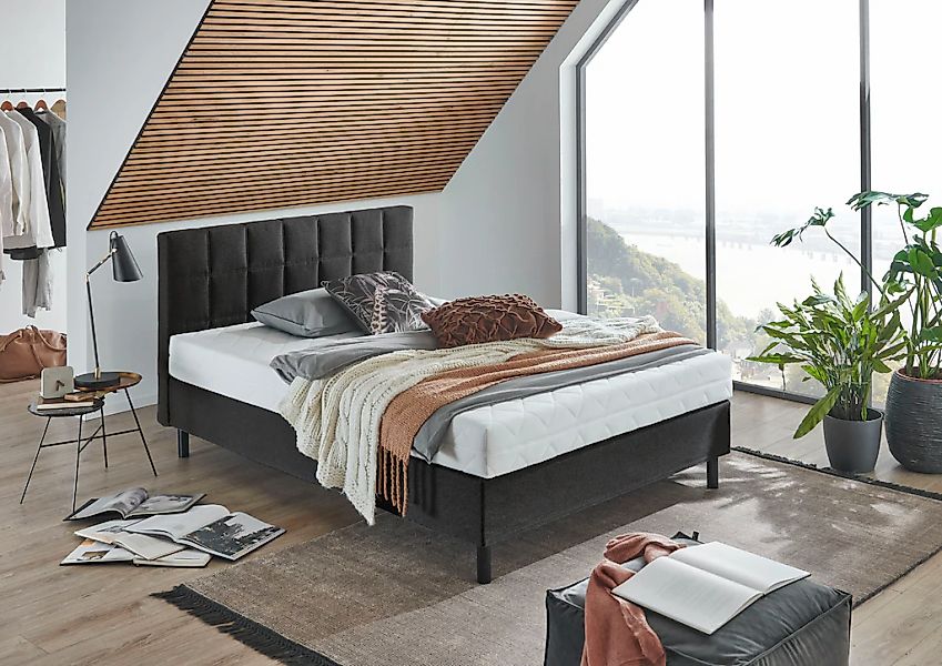 ATLANTIC home collection Boxbett "Nikola" Massivholzfüßen, mit / ohne Matra günstig online kaufen
