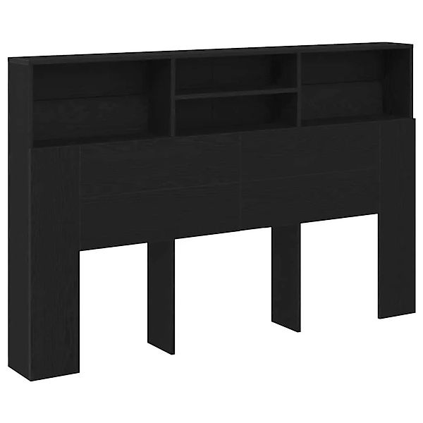vidaXL Kopfteil Schrank Schwarz Eichen-Optik 160 x 19 x 103,5 cm 862753 günstig online kaufen