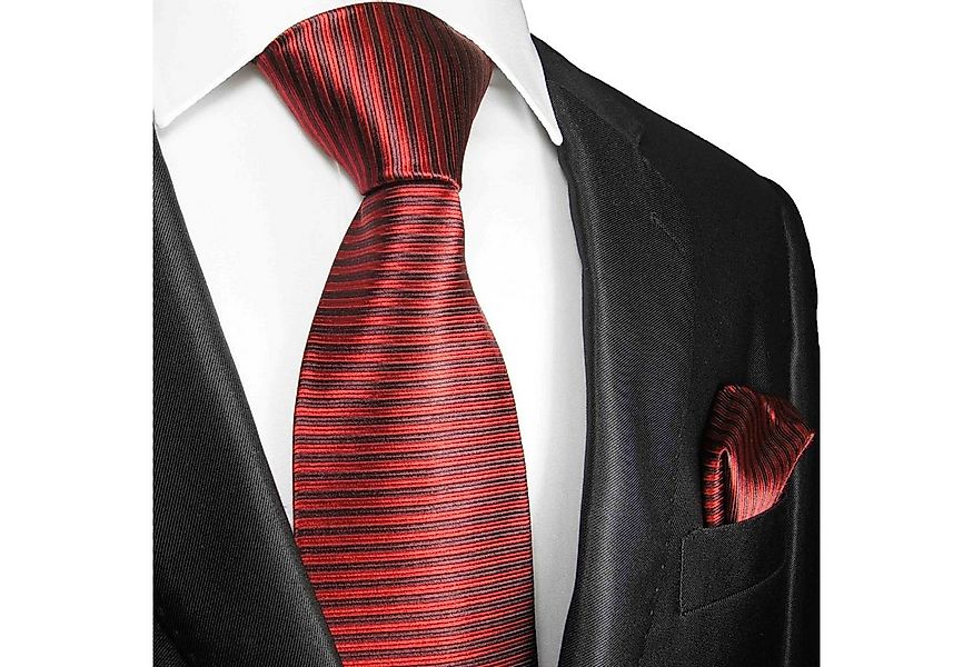 Paul Malone Krawatte Seidenkrawatte und Tuch Herren Schlips quergestreift 1 günstig online kaufen