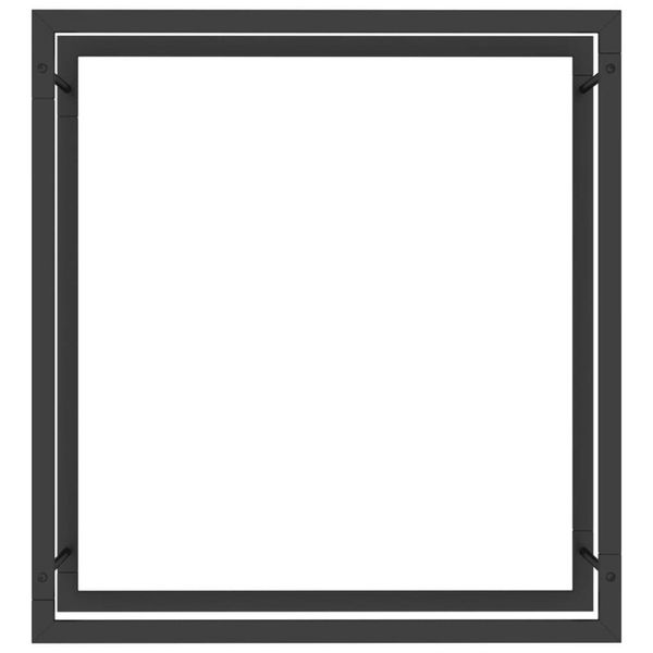 vidaXL Kaminholzregal Brennholzregal Mattschwarz 80x28x86 cm günstig online kaufen