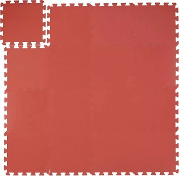 relaxdays Rote Bodenschutzmatte im 24er Set rot günstig online kaufen
