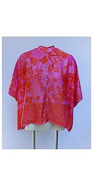 Emily Van Den Bergh Hemdbluse Bluse EMILY VAN DEN BERGH pink orange border günstig online kaufen