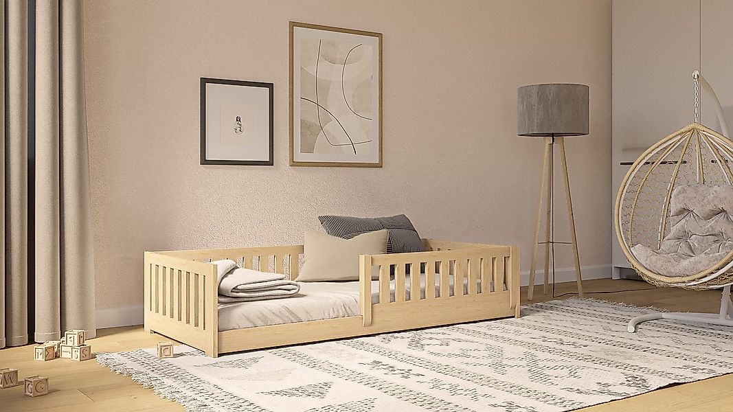 thematys Kinderbett Bodenbett mit Rausfallschutz für Kinder - MADE IN EU - günstig online kaufen