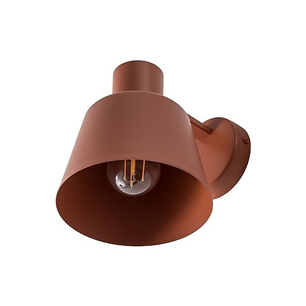 Wandleuchte Dunka, ziegelrot, 1-flammig, Stahl, Höhe 17 cm günstig online kaufen