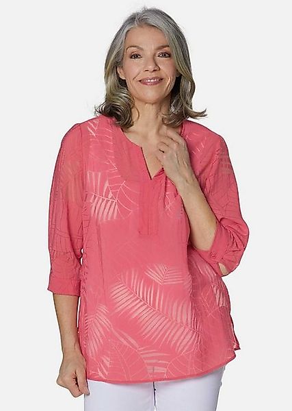 GOLDNER Klassische Bluse Leger geschnittene Ausbrennerbluse günstig online kaufen