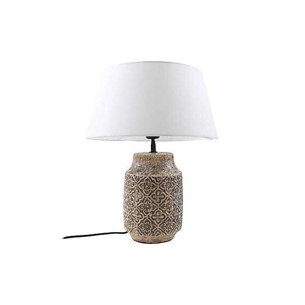 Lindby Tischlampe Aelith 10020393 Landhaus Vintage Rustikal in Alu aus Text günstig online kaufen