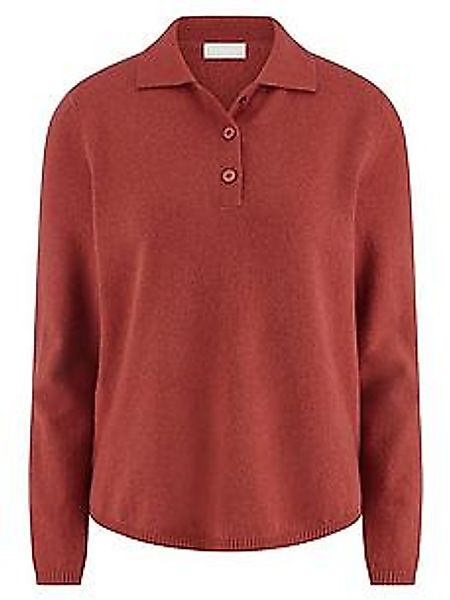 Polo-Pullover aus 100% Kaschmir include orange günstig online kaufen