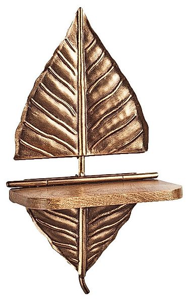 Kobolo Regal Wandregal Hängeregal Blatt ELENA mit Ablage, Stück 1-tlg., 26L günstig online kaufen