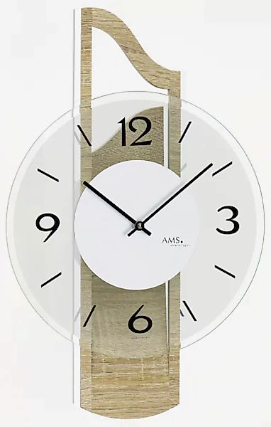 AMS Wanduhr »W9681«, Made in Germany,Holz,Wohnzimmer,Esszimmer,Küche,Arbeit günstig online kaufen