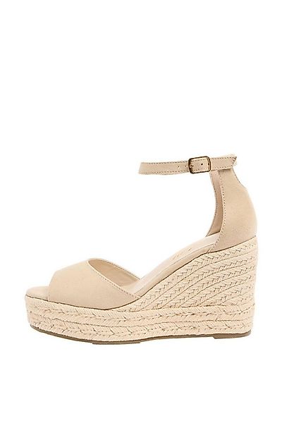 LIPSY Lipsy zehenfreie Canvas-Espadrilles mit Keilabsatz Keilsandalette (1- günstig online kaufen
