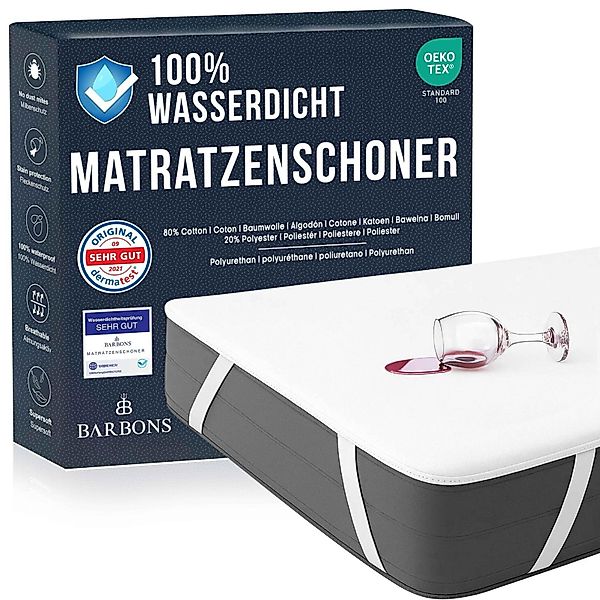 Matratzenschoner Matratzenauflage - Matratzenschutz Baumwolle BARBONS günstig online kaufen