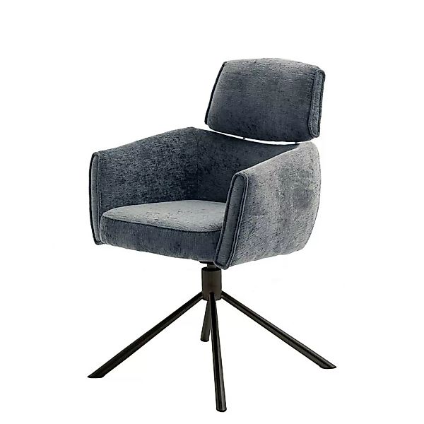 Esstisch Stühle mit Drehgestell in Anthrazit Schwarz (2er Set) günstig online kaufen