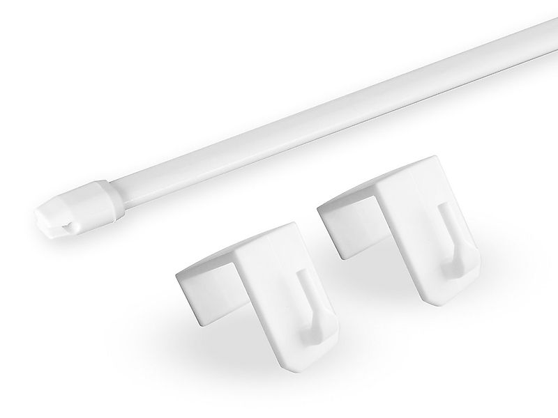 dekondo Gardinenstange "Hawaii", weiß, oval, ausziehbar, inkl. klemmbaren F günstig online kaufen