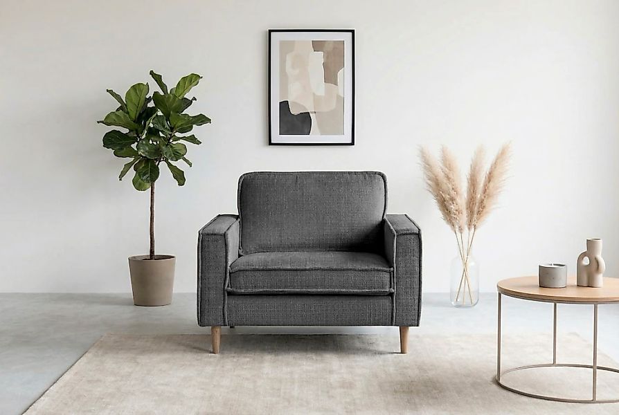 Home affaire Loveseat "Pinto Skandi 105 cm, Chenille, Struktur" mit Keder, günstig online kaufen