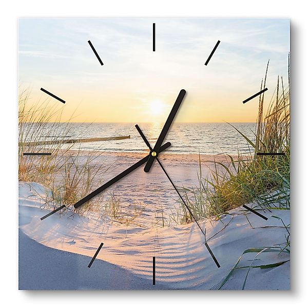 DEQORI Wanduhr 'Abendsonne an der Ostsee' günstig online kaufen