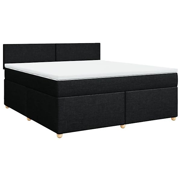 vidaXL Boxspringbett mit Matratze Schwarz 180x200 cm Stoff 3289054 günstig online kaufen
