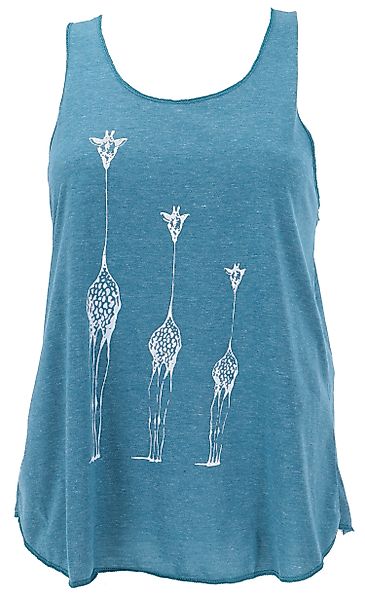 Guru-Shop T-Shirt Tanktop mit Giraffen Retrodruck, günstig online kaufen