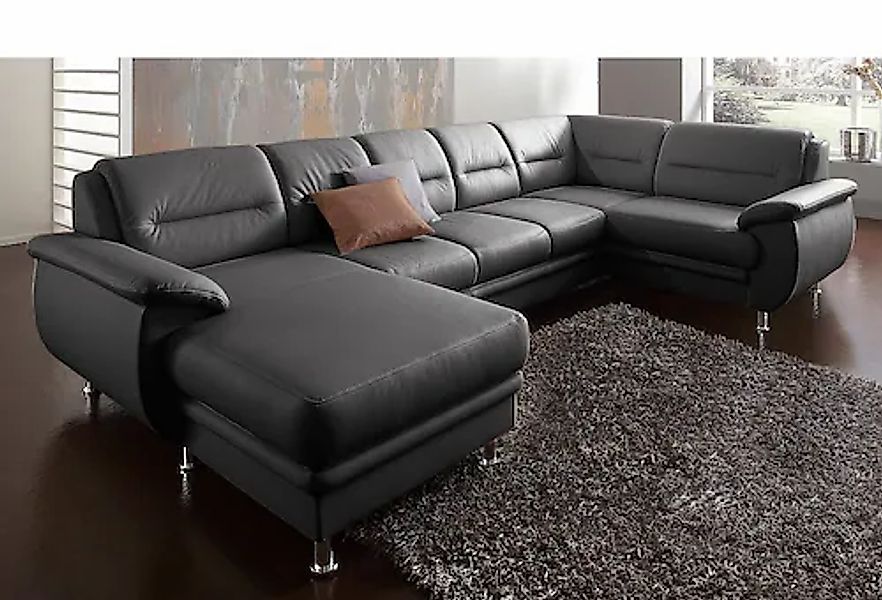 sit&more Wohnlandschaft »Mailand U-Form, B: 312 cm« optional Bettfunktion günstig online kaufen