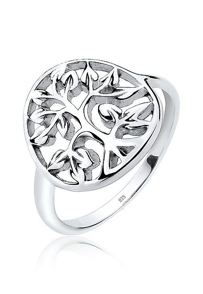 Elli Fingerring Lebensbaum Floral 925er Sterling Silber, Lebensbaum günstig online kaufen