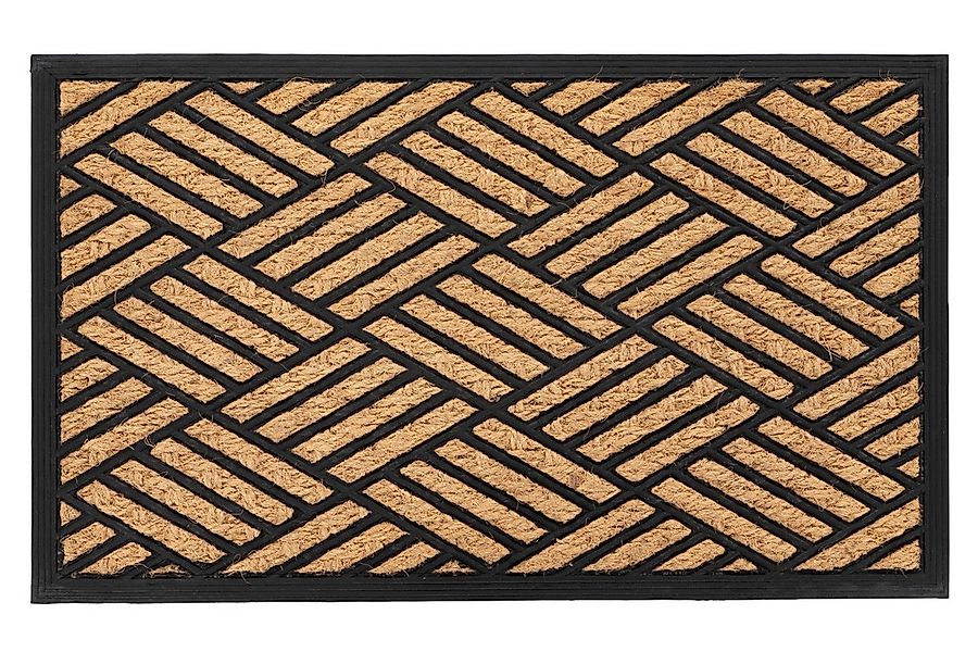 Kayoom Fußmatte "Entry 425" rechteckig 11 mm Höhe Türmatte, Kokos Gummi, Ei günstig online kaufen