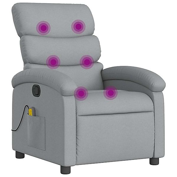 vidaXL Sessel Massagesessel Hellgrau Stoff (1-St) günstig online kaufen
