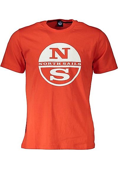 North Sails T-Shirt Rotes Kurzarm-T-Shirt für Herren mit Rundhals und günstig online kaufen