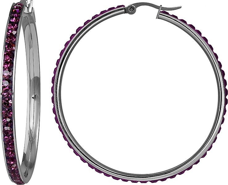 Amello Paar Creolen Amello Ohrringe Edelstahl Creolen 50mm (Creolen), Damen günstig online kaufen