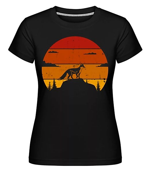 Retro Sonnenuntergang Fuchs · Shirtinator Frauen T-Shirt günstig online kaufen