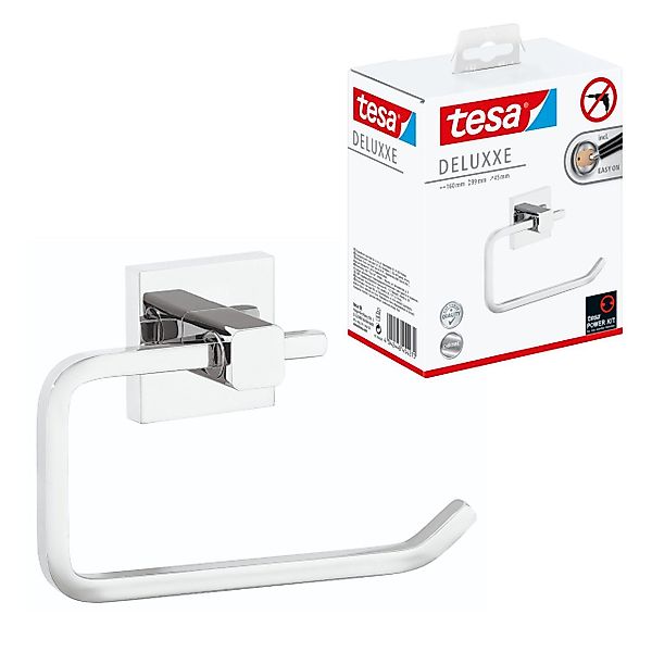 tesa Toilettenpapierhalter DELUXXE WC-Rollenhalter ohne Bohren günstig online kaufen
