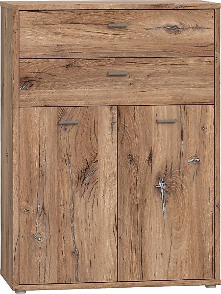FORTE Aktenschrank in Flagstaff Eiche mit 2 Schubladen und 2 Türen (BxHxT: günstig online kaufen