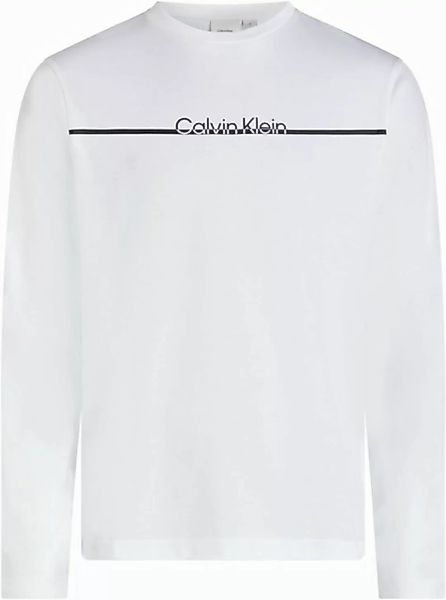 Calvin Klein Rundhalsshirt SPLIT LINE LOGO LS T-SHIRT mit Logoprint günstig online kaufen