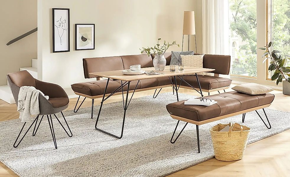 KOINOR Eckbank Leder Dining System 4 ¦ braun ¦ Maße (cm): B: 237 H: 88 T: 1 günstig online kaufen