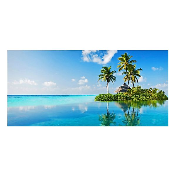 Magnettafel Strand - Querformat 2:1 Tropisches Paradies günstig online kaufen