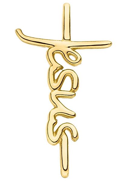 JOBO Kettenanhänger Kreuz mit Jesus-Schriftzug, 375 Gold 20 mm günstig online kaufen