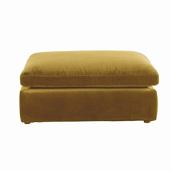 Pouf per divano modulabile in velluto giallo günstig online kaufen