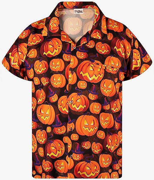 King Kameha Hawaiihemd Halloween Pumpkin Allover günstig online kaufen
