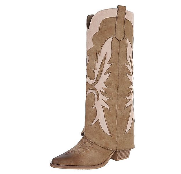 Ital-Design Hochwertige Damen-Stiefel mit kunstvollem Design für Alltag Wes günstig online kaufen