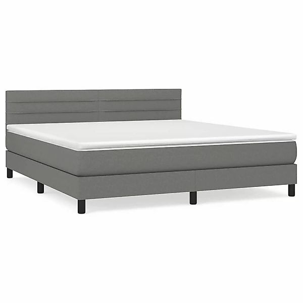 vidaXL Boxspringbett mit Matratze Dunkelgrau 160x200 cm Stoff1397995 günstig online kaufen