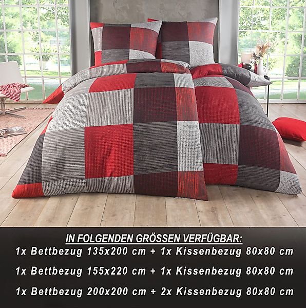 Malika Bettwäsche 155x220 + 80x80 cm atmungsaktiver Bettbezug, moderne Desi günstig online kaufen