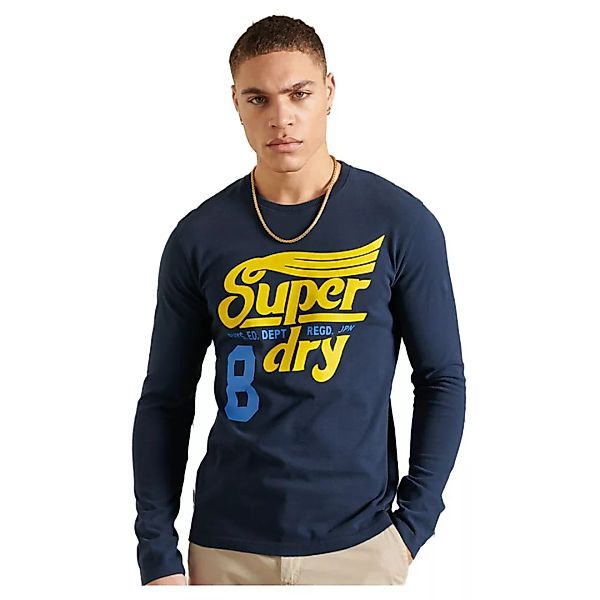 Superdry Collegiate Graphic Langarm-t-shirt L Nautical Navy günstig online kaufen