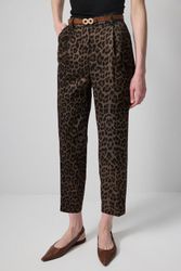 touche prive Stoffhose Karottenhose mit Leopardenmuster günstig online kaufen