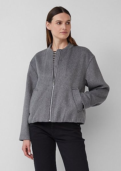 s.Oliver Funktionsjacke Outdoor-Jacke Wollmix-Blouson mit gerafftem Saum günstig online kaufen