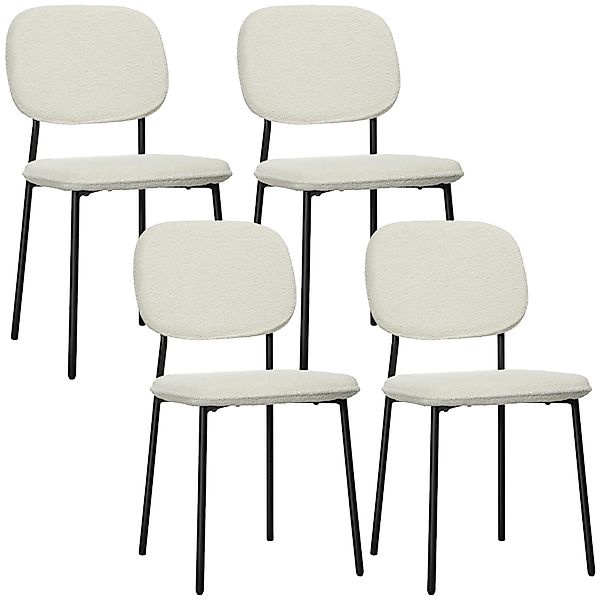 HOMCOM Esszimmerstuhl 4er-Set moderne gepolsterte Küchenstühle günstig online kaufen