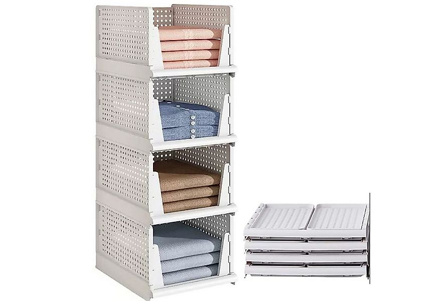 SURFOU Schubladenbox 4er Set Stapelbare Kleiderschrank Organizer, (Faltbare günstig online kaufen