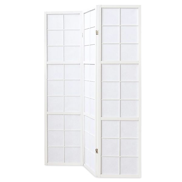 Homestyle4u 3-tlg. Paravent Shoji in Weiß 132x175 cm 437 günstig online kaufen