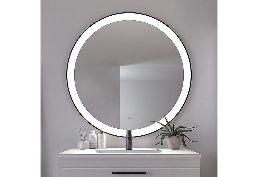 Loevschall Badspiegel Libra Rund, Badzimmerspiegel mit LED Beleuchtung (1-S günstig online kaufen